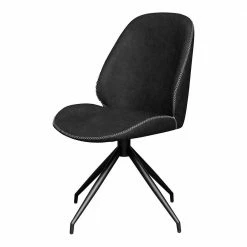 Kunstleder Drehstuhl In Schwarz - Benede (2er Set)