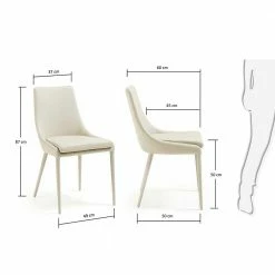 Kunstleder Essstühle In Beige - Kastroff (2er Set) 13 Kunstleder Essstühle In Beige - Kastroff (2er Set) -Malott-Shop kunstleder essstuehle in beige mit stahlgestell kastroff 06