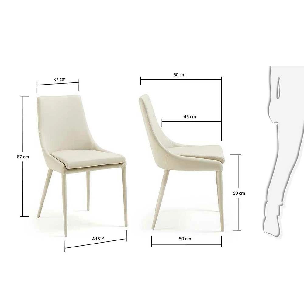 Kunstleder Essstühle In Beige - Kastroff (2er Set) 8 Kunstleder Essstühle In Beige - Kastroff (2er Set) - Image 6