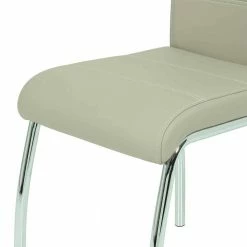 Kunstleder Essstuhl In Beige & Chrom - Jenna (Set) -Malott-Shop kunstleder essstuhl in beige chrom als 2er oder 4er set jenna 03