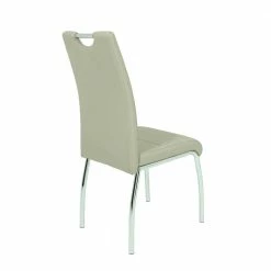 Kunstleder Essstuhl In Beige & Chrom - Jenna (Set) -Malott-Shop kunstleder essstuhl in beige chrom als 2er oder 4er set jenna 04