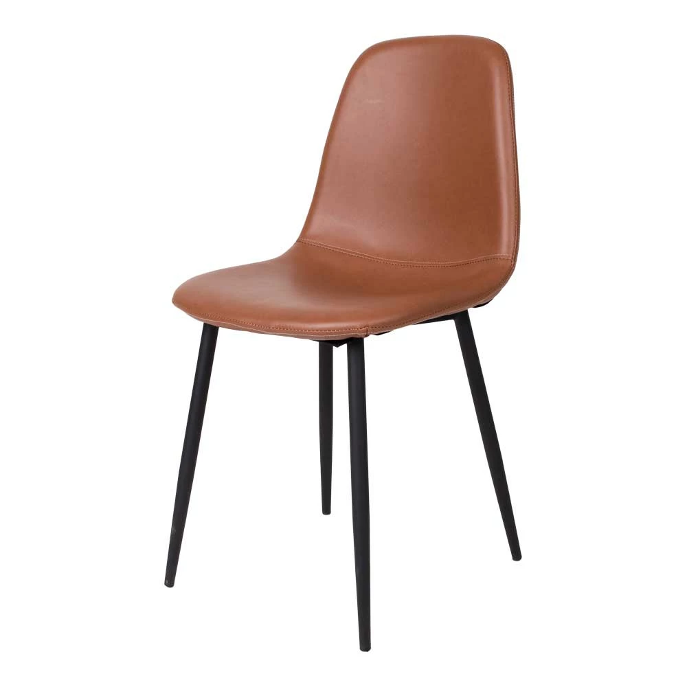 Kunstleder Esstisch Stühle In Hellem Braun - Hambor (2er Set)