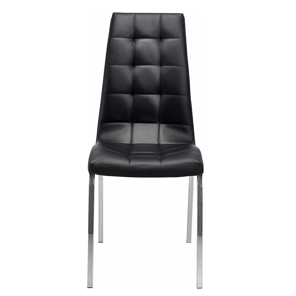 Kunstleder Esstischstühle in Schwarz - Stufanias (2er Set) Kunstleder Esstischstühle In Schwarz - Stufanias (2er Set) -Malott-Shop kunstleder esstischstuehle in schwarz mit chrom gestell stufanias 01