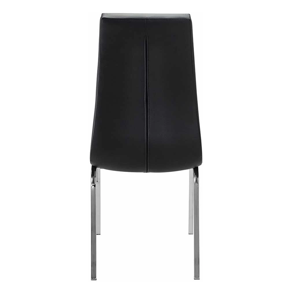 Kunstleder Esstischstühle in Schwarz - Stufanias (2er Set) Kunstleder Esstischstühle In Schwarz - Stufanias (2er Set) -Malott-Shop kunstleder esstischstuehle in schwarz mit chrom gestell stufanias 03