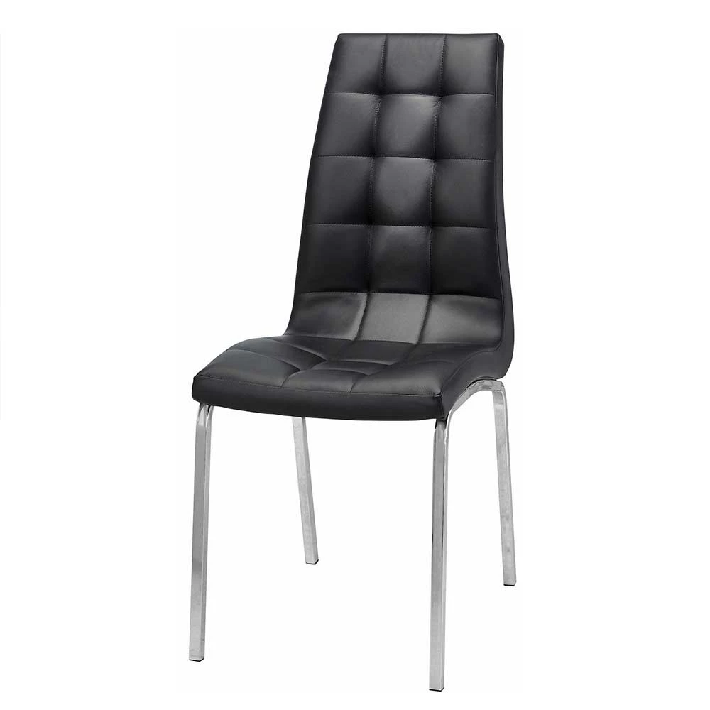 Kunstleder Esstischstühle in Schwarz - Stufanias (2er Set) Kunstleder Esstischstühle In Schwarz - Stufanias (2er Set) -Malott-Shop kunstleder esstischstuehle in schwarz mit chrom gestell stufanias f