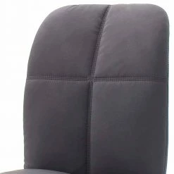 Kunstleder-Esstischstuhl In Grau Linz Mit Edelstahl X-Fuß (2er Set) -Malott-Shop kunstleder esstischstuhl in grau mit edelstahl x fuss linz 02