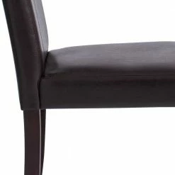 Kunstleder Esszimmerstühle In Dunkelbraun - Cindrella (2er Set) -Malott-Shop kunstleder esszimmerstuehle in dunkelbraun mit holzgestell cindrella 05