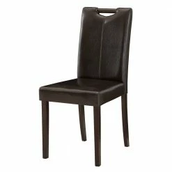 Kunstleder Esszimmerstühle In Dunkelbraun - Cindrella (2er Set)