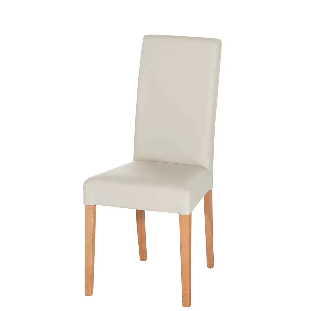 Kunstleder Hochlehner In Creme - Lician (2er Set) - Image 2