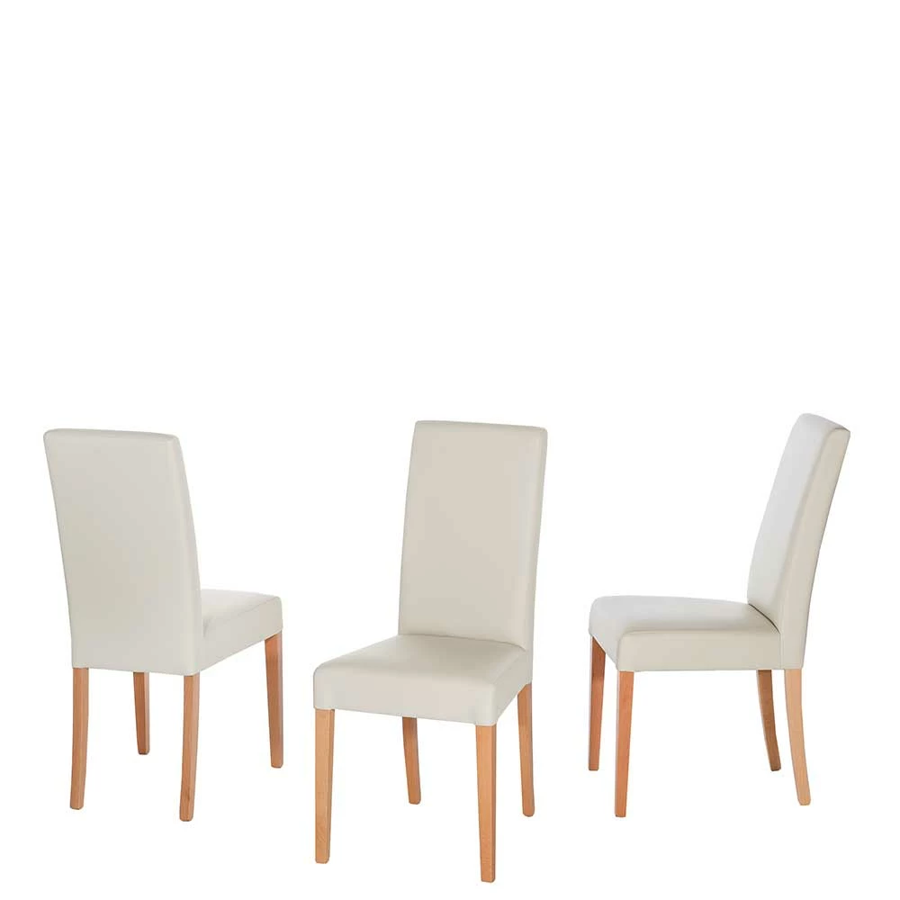 Kunstleder Hochlehner In Creme - Lician (2er Set) - Image 3