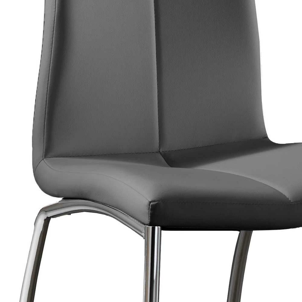 Kunstleder Hochlehner Stuhl Calcarizo In Dunkelgrau (4er Set) - Image 3