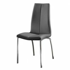 Kunstleder Hochlehner Stuhl Calcarizo In Dunkelgrau (4er Set)