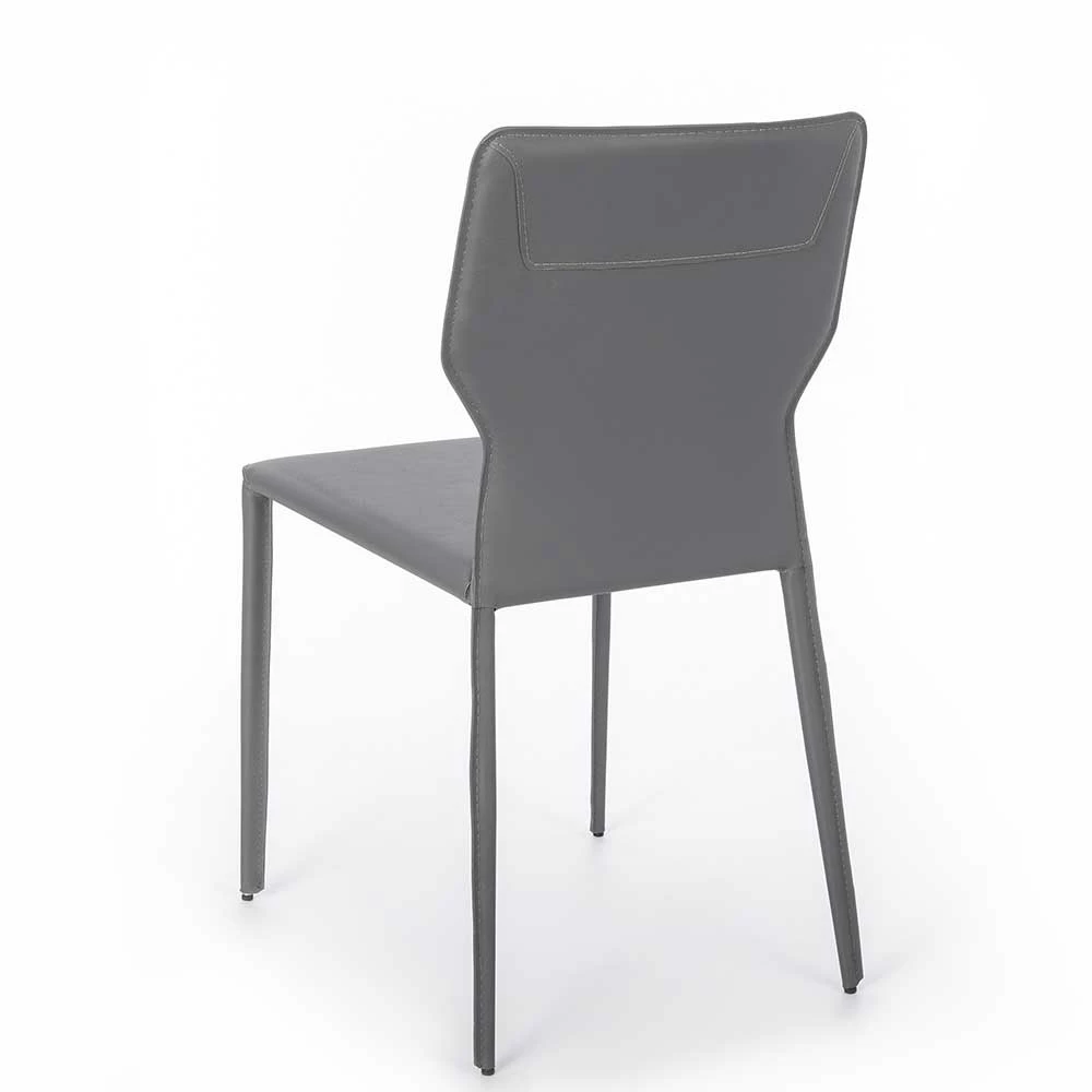 Kunstleder Polsterstühle In Dunklem Grau - Nathalie (2er Set) - Image 3