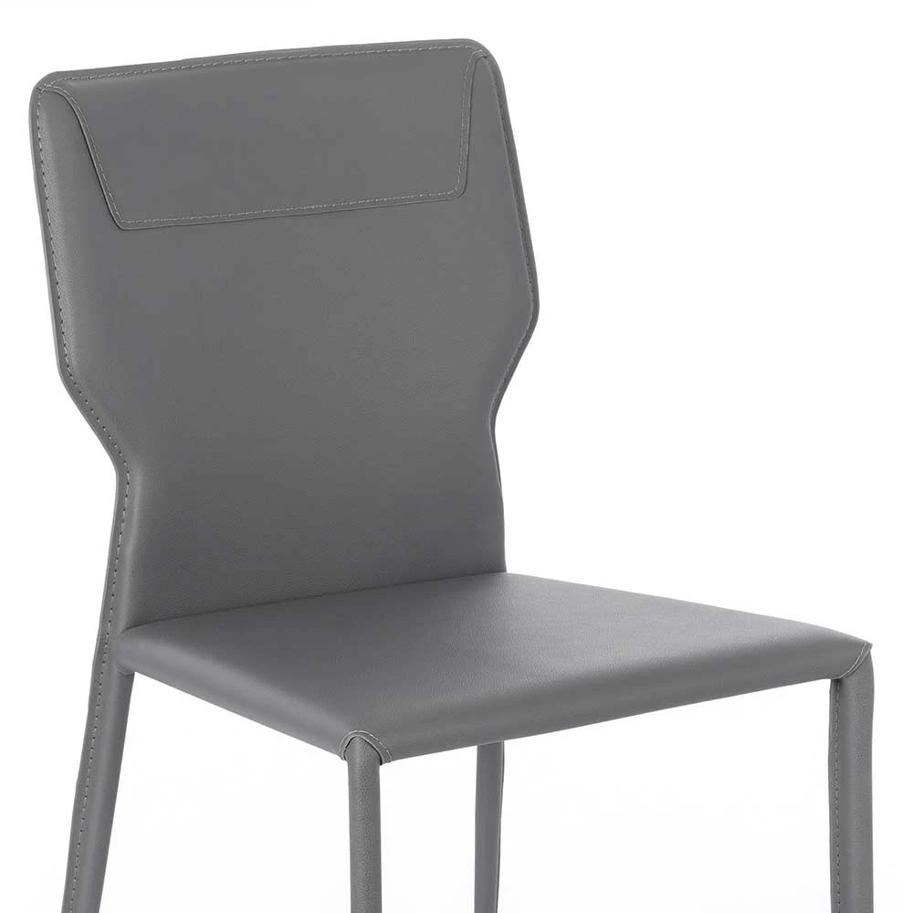 Kunstleder Polsterstühle In Dunklem Grau - Nathalie (2er Set) - Image 5