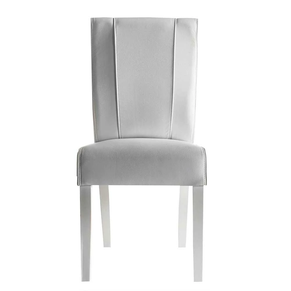 Kunstleder Polsterstühle In Weiß - Birelda (2er Set)