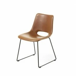 Kunstleder Polsterstuhl In Braun - Sinkala (2er Set)