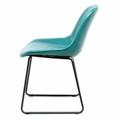 Kunstleder Retro Stühle In Petrol - Yasinn (2er Set) 5 Kunstleder Retro Stühle In Petrol - Yasinn (2er Set) -Malott-Shop kunstleder retro stuehle in petrol schwarz metallgestell yasinn 03