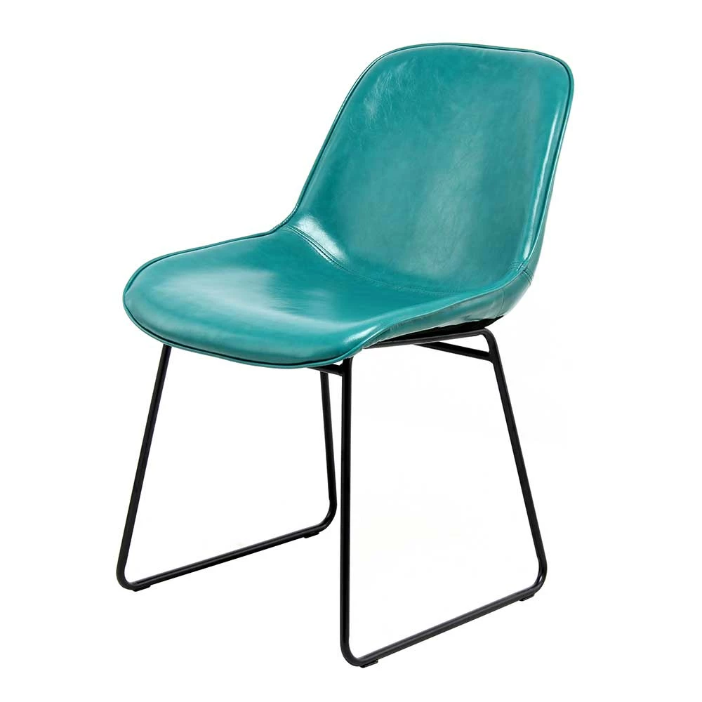 Kunstleder Retro Stühle in Petrol - Yasinn (2er Set) Kunstleder Retro Stühle In Petrol - Yasinn (2er Set) -Malott-Shop kunstleder retro stuehle in petrol schwarz metallgestell yasinn f