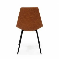 Kunstleder Schalenstühle In Braun Cognac - Hamburg (2er Set) -Malott-Shop kunstleder schalenstuehle in braun cognac und schwarz metall hamburg 04