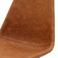 Kunstleder Schalenstühle In Braun Cognac - Hamburg (2er Set) -Malott-Shop kunstleder schalenstuehle in braun cognac und schwarz metall hamburg 05