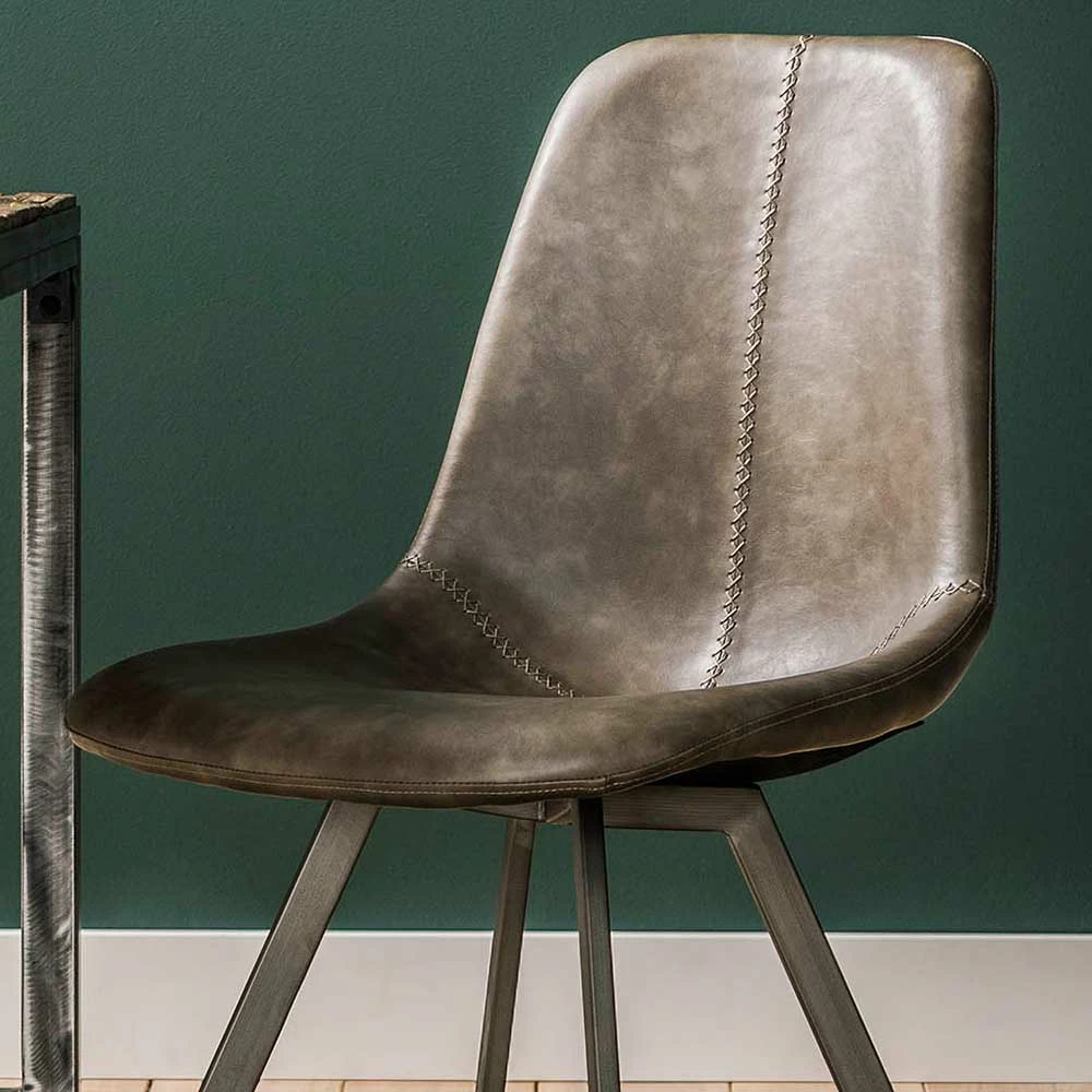 Kunstleder Schalenstühle In Taupe - Winary (4er Set) - Image 4