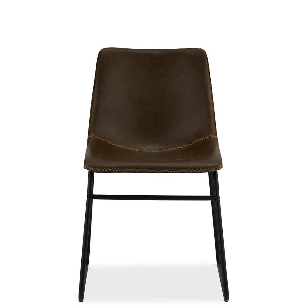Kunstleder Schalenstuhl In Dunklem Braun - Kastrona (2er Set) - Image 2
