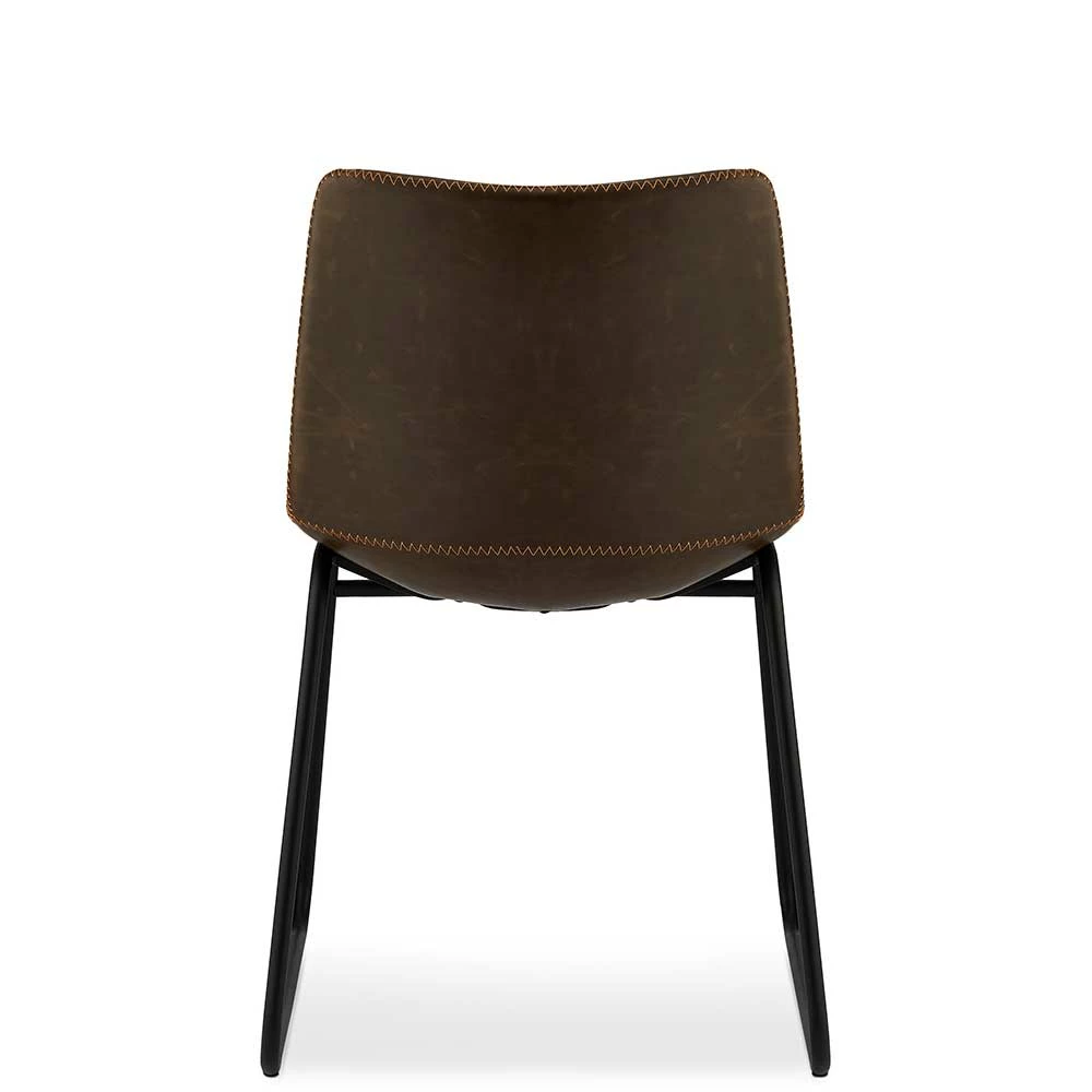 Kunstleder Schalenstuhl In Dunklem Braun - Kastrona (2er Set) - Image 4