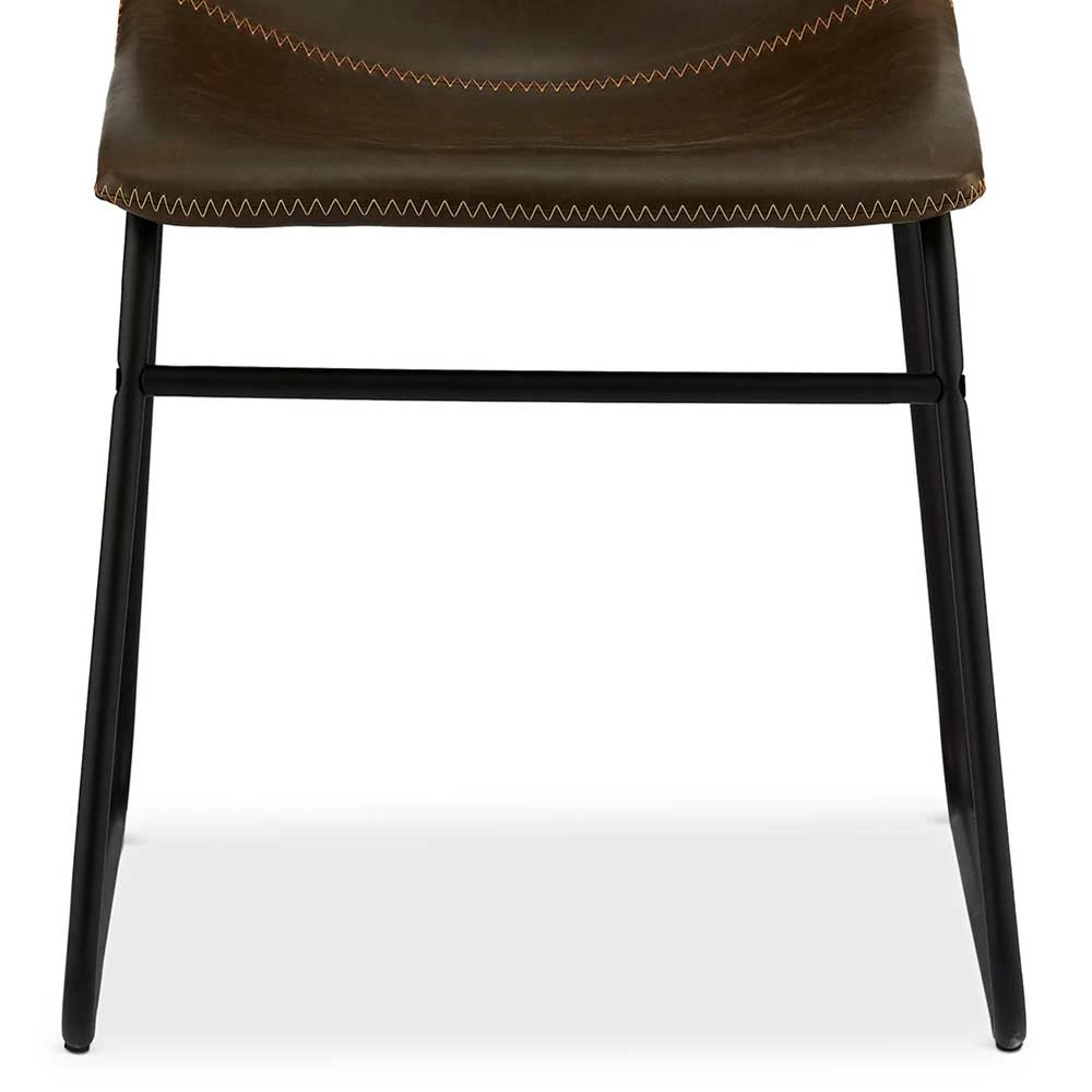 Kunstleder Schalenstuhl In Dunklem Braun - Kastrona (2er Set) - Image 6