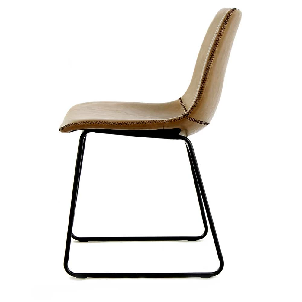 Kunstleder Schalenstuhl In Hellbraun - Anvidia (2er Set) - Image 3