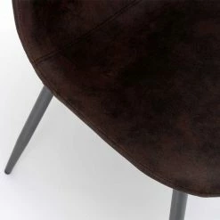 Kunstleder Stühle In Dunkelbraun - Haiti (4er Set) -Malott-Shop kunstleder stuehle in dunkelbraun dunkelgrau stahl haiti 04