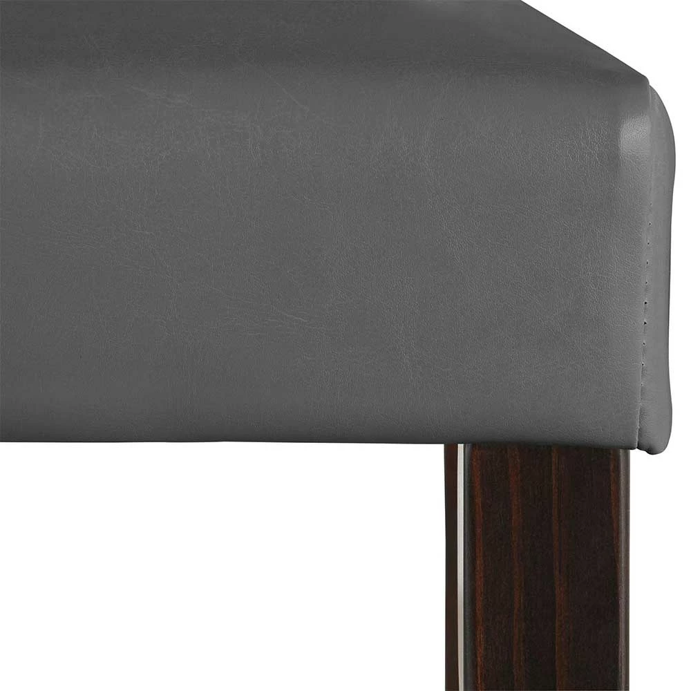 Kunstleder Stühle In Grau Mit Wenge - Burina (2er Set) 8 Kunstleder Stühle In Grau Mit Wenge - Burina (2er Set) - Image 6