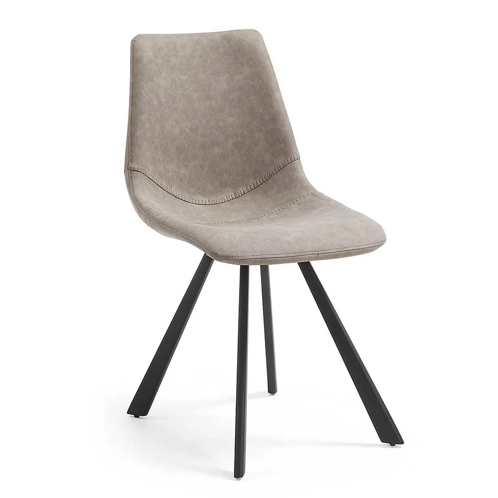 Kunstleder Stühle In Taupe - Veproma (2er Set) 3 Kunstleder Stühle In Taupe - Veproma (2er Set)