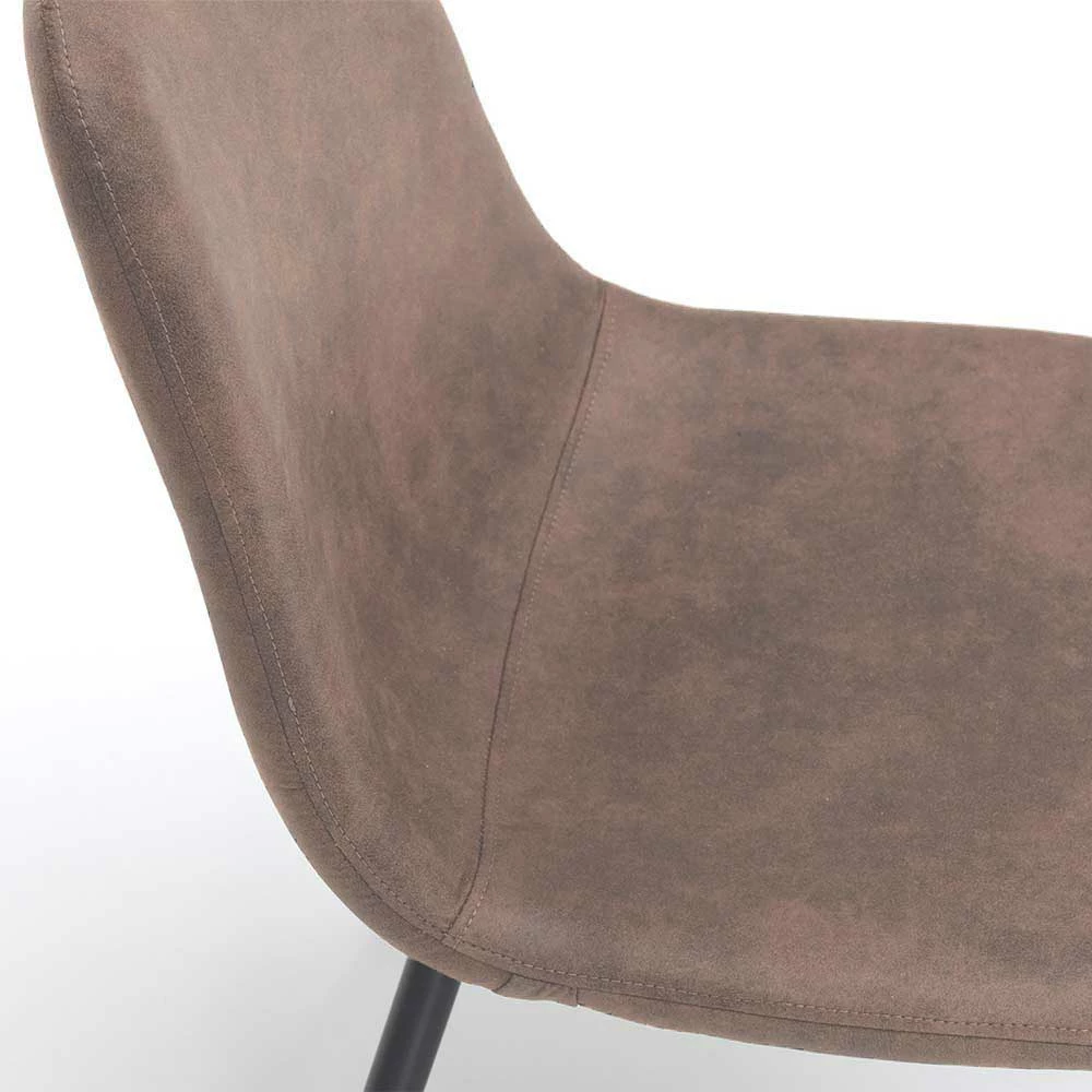 Kunstleder Stühle In Taupe Vintage - Fjord (4er Set) - Image 5