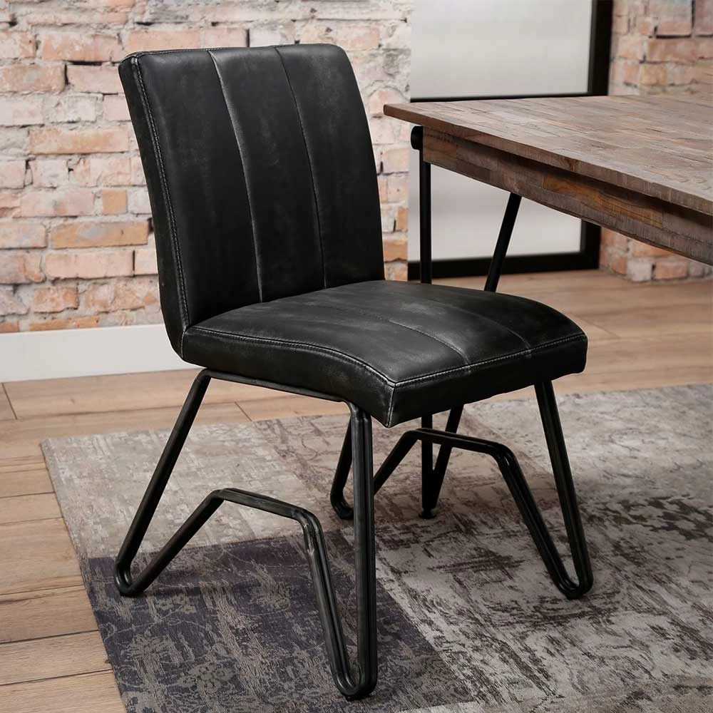 Kunstleder Stühle In Vintage Anthrazit - Viviane (2er Set) - Image 2