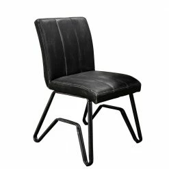 Kunstleder Stühle In Vintage Anthrazit - Viviane (2er Set)