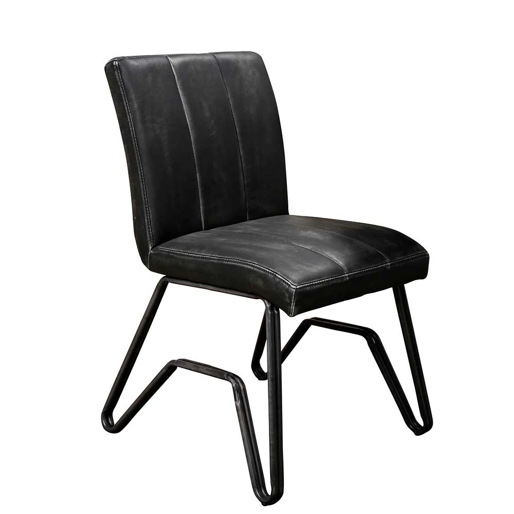 Kunstleder Stühle In Vintage Anthrazit - Viviane (2er Set)