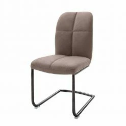 Kunstleder Swingstuhl In Schlammfarben Lilo & Anthrazit Edelstahl (2er Set)