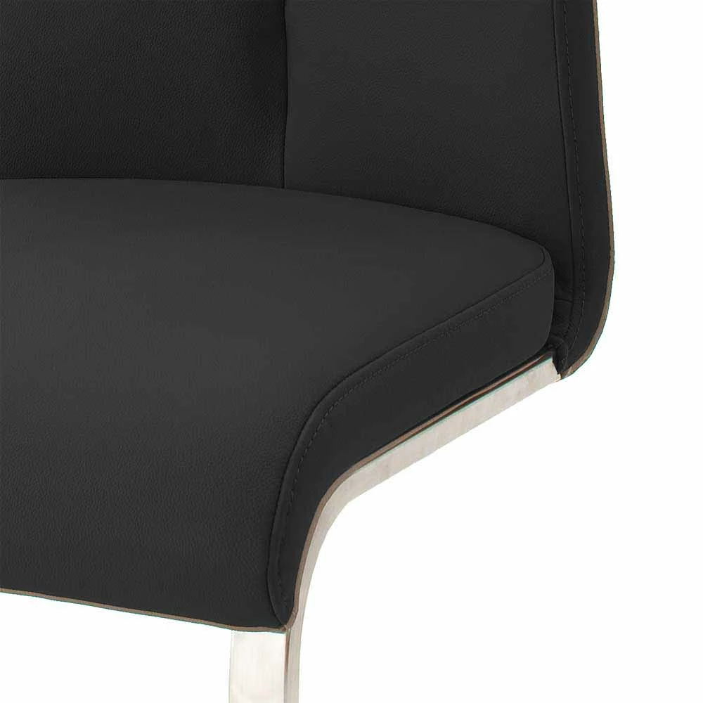 Kunstleder Swingstuhl In Schwarz - Ortava (2er Set) - Image 6