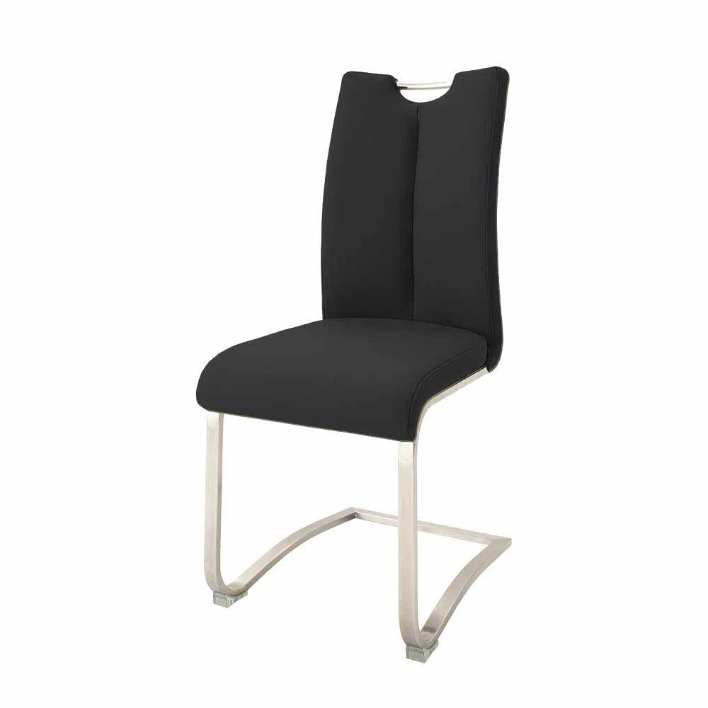 Kunstleder Swingstuhl In Schwarz - Ortava (2er Set)