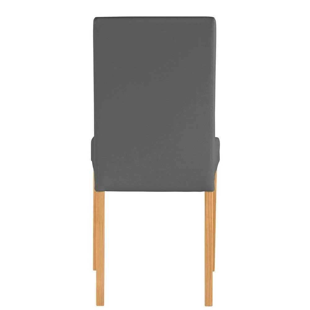 Kunstlederstühle In Grau & Kiefer - Miragda (2er Set) - Image 5