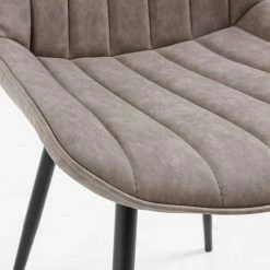 Kunstlederstühle In Grau & Schwarz - Garamba (2er Set) 5 Kunstlederstühle In Grau & Schwarz - Garamba (2er Set) -Malott-Shop kunstlederstuehle in grau schwarz stahlgestell garamba 04