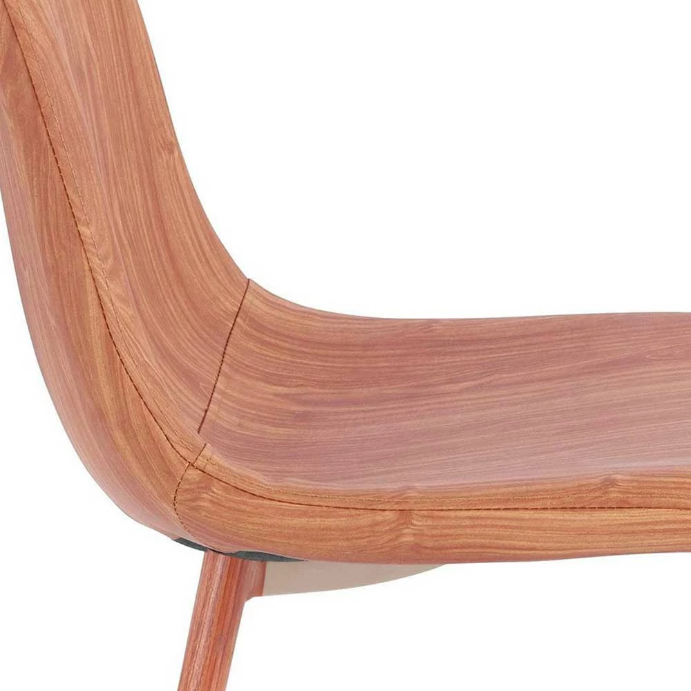 Kunstlederstühle In Holzoptik Braun - Vuressa (2er Set) - Image 6