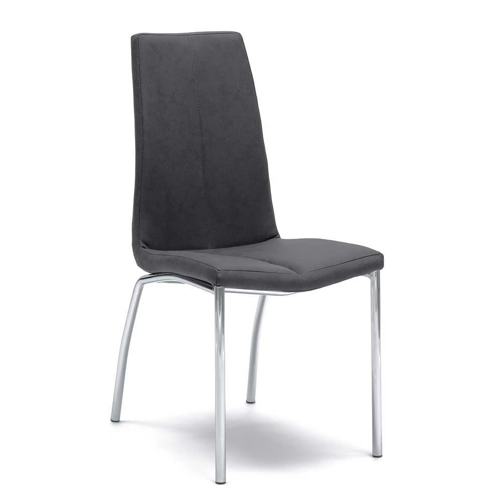 Kunstlederstühle In Vintage Grau Liverpool & Chrom (4er Set) - Image 2