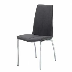 Kunstlederstühle In Vintage Grau Liverpool & Chrom (4er Set)