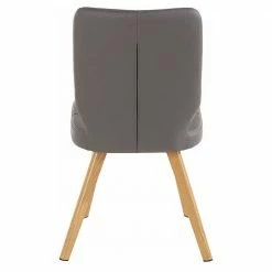 Kunstlederstühle Miz Metallgestell In Eiche Optik - Selavia (2er Set) -Malott-Shop kunstlederstuehle miz metallgestell in eiche optik kunstleder in grau selavia 03