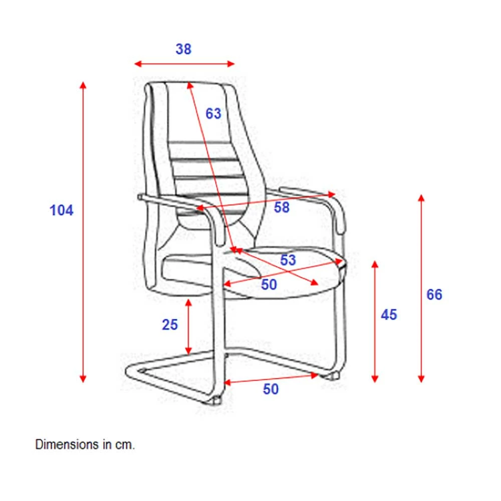 Leder Freischwinger Mit Lendenwirbelstütze - Rondra - Image 5