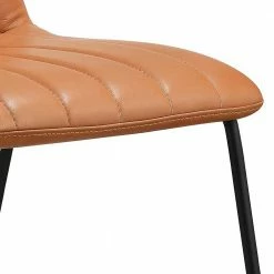 Leder Polsterstuhl In Cognac - Kanini (2er Set) 10 Leder Polsterstuhl In Cognac - Kanini (2er Set) -Malott-Shop leder polsterstuhl in cognac braun mit metall schwarz kanini 03