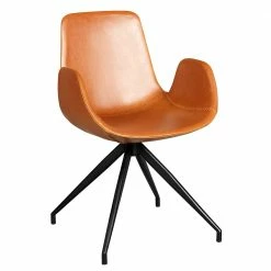 Moderner Armlehnstuhl In Cognac - Venerdi (2er Set)