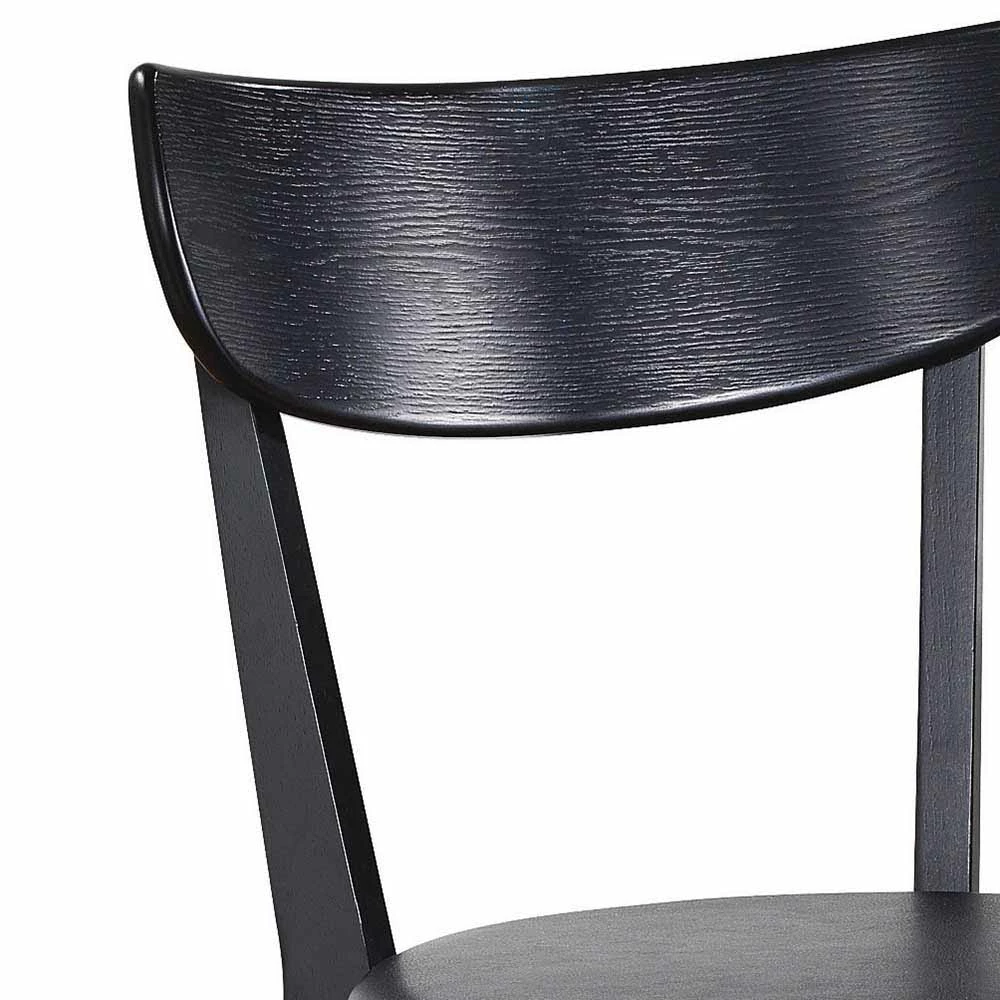 Moderner Eichenstuhl In Schwarz - Ina (2er Set) - Image 3