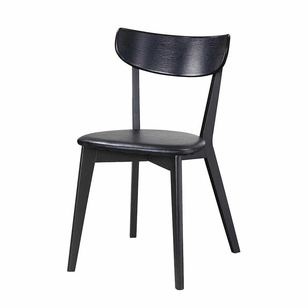 Moderner Eichenstuhl In Schwarz - Ina (2er Set)